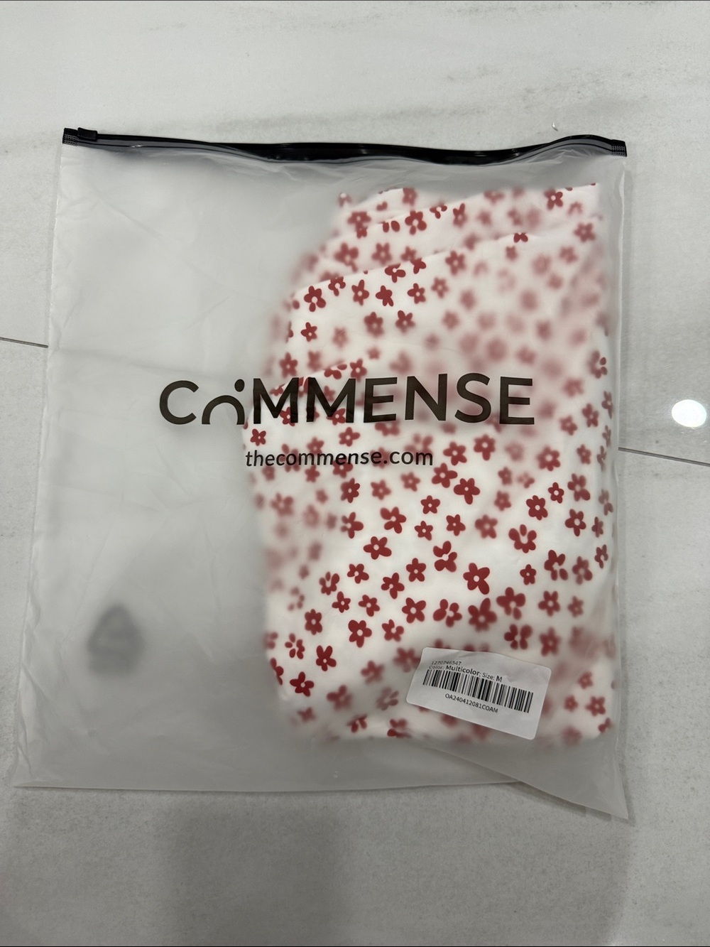 Commense White Maxi Dress with Red Floral Print - Picture 4 of 4